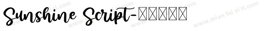 Sunshine Script字体转换